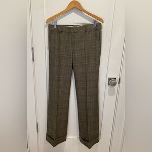 J. Crew Brown Plaid Trousers
